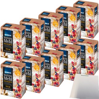 Edeka Weizenmehl Type 405 ideal für Gebäck und Kuchen VPE (10x1000g Packung) + usy Block