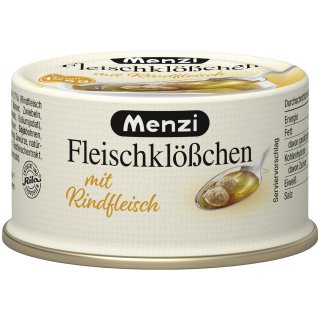 Menzi Fleischklößchen mit Rindfleisch (125g Dose)