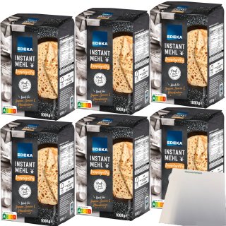 Edeka Instantmehl doppelgriffig ideal für Suppen Saucen und Pfannkuchen oder Waffelteige 6er Pack (6x1kg Packung) + usy Block