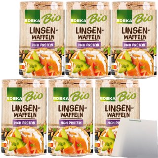 Edeka Bio Linsenwaffeln High Protein 6er Pack (6x90g Packung) + usy Block