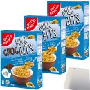 Gut&Günstig Milk Choc Bits Getreidekissen mit schokoladiger Cremefüllung 3er Pack (3x500g Packung) + usy Block