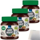 Edeka Nuss-Nougat-Creme ohne Palmöl 3er Pack (3x400g Glas) + usy Block