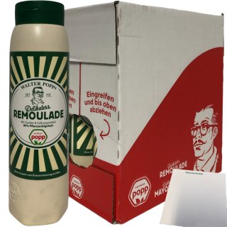Popp Delikatess Remoulade 80% Rapsöl VPE (6x650ml) + usy Block