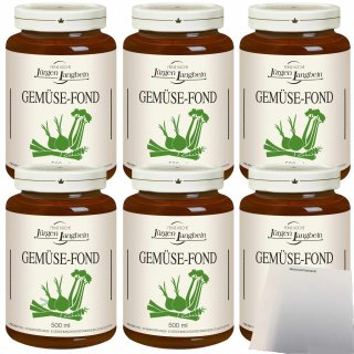 Jürgen Langbein Gemüse-Fond 6er Pack (6x500ml Glas) + usy Block