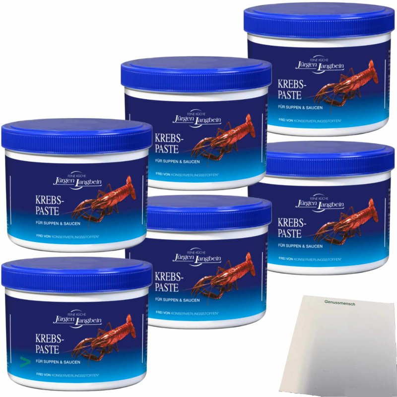 Jürgen Langbein Krebs-Paste 6er Pack (6x500g Becher) + usy Block