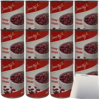 Jeden Tag Rote Kidneybohnen 12er Pack (12x255g ATG Dose) + usy Block
