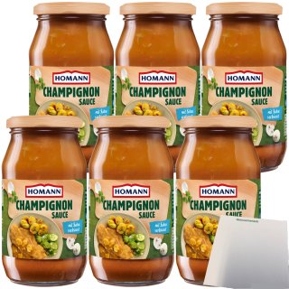 Homann Champignon Sauce mit Sahne verfeinert 6er Pack (6x400ml Glas) + usy Block