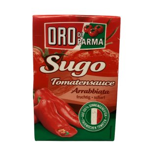 Oro di Parma Sugo Tomatensauce Arrabbiata 400g MHD 12.2023 Restposten Sonderpreis