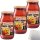 Homann scharfe Paprika Sauce echt pikant 3er Pack (3x400ml Glas) + usy Block