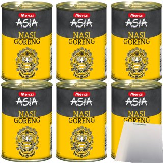 Menzi Nasi Goreng Tafelfertig Würzig-Scharf 6er Pack (6x400g Dose) + usy Block