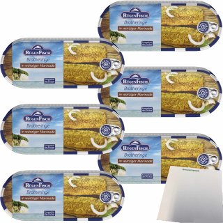 Rügenfisch Bratheringsfilet in würziger Marinade 6er Pack (6x500g Dose) + usy Block