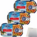 Rügenfisch Scomber-Mix, Makrelenfilets zerkleinert mit Gemüse und Tomatenmark 3er Pack (3x120g Dose) + usy Block