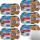 Rügenfisch Scomber-Mix, Makrelenfilets zerkleinert mit Gemüse und Tomatenmark 6er Pack (6x120g Dose) + usy Block