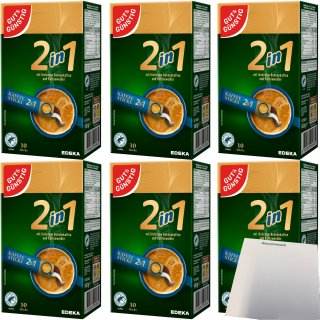 Gut&Günstig Kaffeesticks 2in1 löslicher Bohnenkaffee mit Kaffeeweißer 6er Pack (6x140g Packung) + usy Block
