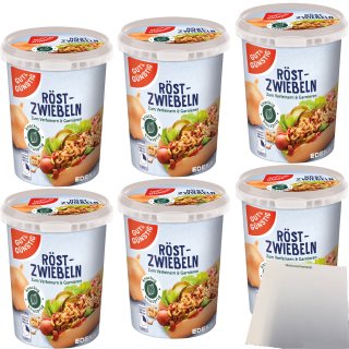 Gut&Günstig Röstzwiebeln knackig & knusprig 6er Pack (6x150g Dose) + usy Block