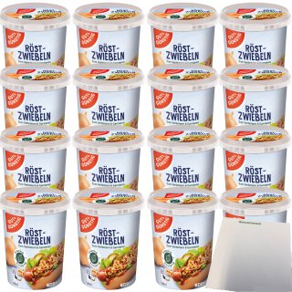 Gut&Günstig Röstzwiebeln knackig & knusprig VPE (16x150g Dose) + usy Block