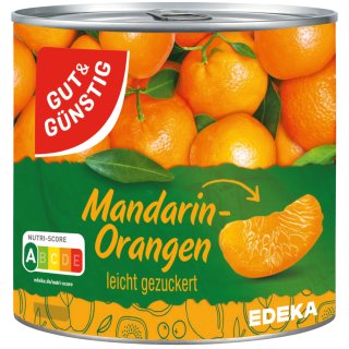 Gut&Günstig Mandarin-Orangen Mandarinen in der Dose leicht gezuckert kernlos (312g Dose)