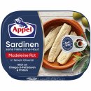 Appel Sardinen zarte Filets ohne Haut Madeleine Rot in feinem Olivenöl 3er (3x105g Dose) + usy Block