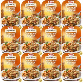 Buss Schweinegulasch mit Nudeln herzhaft abgeschmeckt VPE (12x300g Packung)