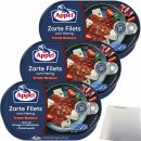 Appel Zarte Filets vom Hering Tomate-Barbecue und feinem Schinken Geschmack 3er Pack (3x200g Dose) + usy Block