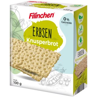 Filinchen Erbsen Knusperbrot Glutenfrei vegan (100g Packung)