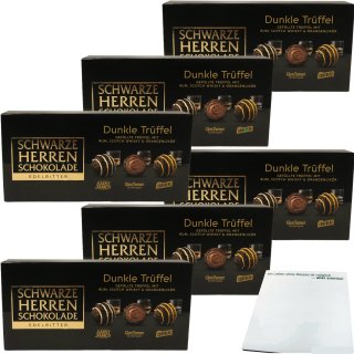 Sarotti Schwarze Herrenschokolade Dunkle Trüffel 6er Pack (6x125g Packung) + usy Block