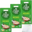Frankonia Chocolat No Sugar Added Haselnuss Schokolade glutenfrei 3er Pack (3x85g Tafel) + usy Block