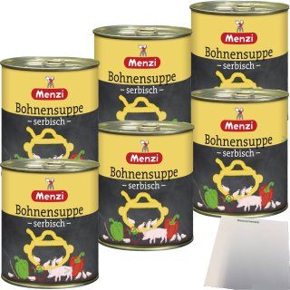 Menzi Serbische Bohnensuppe 6er Pack (6x800ml Dose) + usy Block