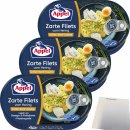 Appel Zarte Filets vom Hering in Eier-Senf-Creme 3er Pack (3x200g Dose) + usy Block