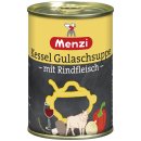 Menzi Kessel Gulaschsuppe mit Rindfleisch 3er Pack (3x400ml Dose) + usy Block
