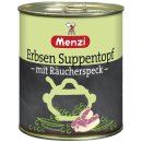 Menzi Erbsen Suppentopf mit Räucherspeck 3er Pack (3x800ml Dose) + usy Block