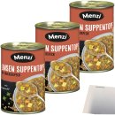 Menzi Linsen Suppentopf mit Räucherspeck 3er Pack (3x400ml Dose) + usy Block
