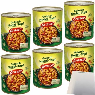 Erasco ungarische Gulaschtopf mit aromatischem Pfeffer 6er Pack (6x800g Dose) + usy Block