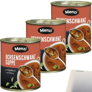 Menzi Ochsenschwanz Suppe 3er Pack (3x800ml Dose) + usy Block