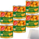 Gut&Günstig Mandarin-Orangen Mandarinen in der Dose leicht gezuckert kernlos 6er Pack (6x312g Dose) + usy Block