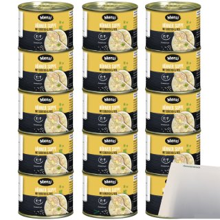Menzi Hühnersuppe mit Eierstich und Reis Konzentriert 3er Pack (15X200ml Dose) + usy Block