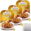 Buss Freizeitmacher Currywursttopf mit Nudeln und Paprika 3er Pack (3x300g Packung) + usy Block
