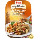 Buss Schweinegulasch mit Nudeln herzhaft abgeschmeckt 6er Pack (6x300g Packung) + usy Block
