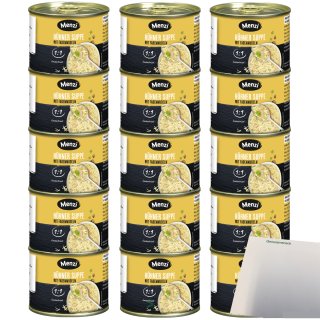 Menzi Hühner Suppe mit Fadennudeln 3er Pack (15x200ml Dose) + usy Block
