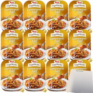 Buss Freizeitmacher Currywursttopf mit Nudeln und Paprika VPE (12x300g Packung) + usy Block
