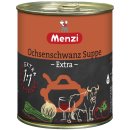Menzi Ochsenschwanz Suppe Extra viel Rindlfeisch Konzentriert 6er Pack (6x800ml Dose) + usy Block