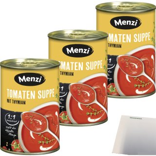 Menzi Tomaten Suppe Konzentriert 3er Pack (3x400ml Dose) + usy Block
