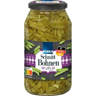 Edeka Schnittbohnen sehr fein sortiert aus deutscher Ernte (660g Glas)