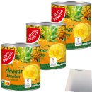 Gut&Günstig Ananas Scheiben in eigenem Saft 3er Pack (3x565g Dose) + usy Block