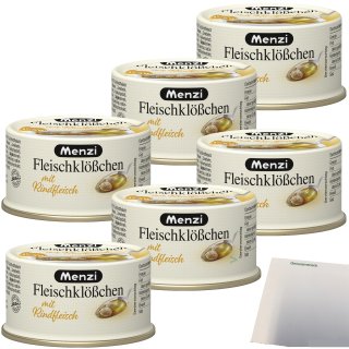 Menzi Fleischklößchen mit Rindfleisch 6er Pack (6x125g Dose) + usy Block