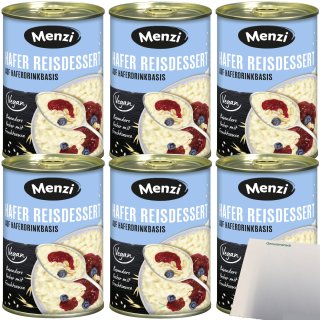 Menzi Hafer Reisdessert auf Haferdrinkbasis 6er Pack (6x400g Dose) + usy Block