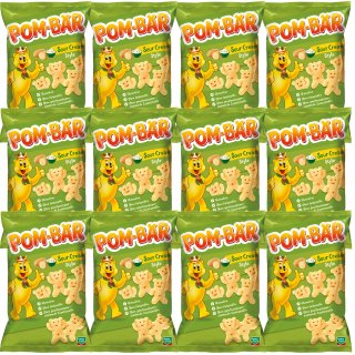 Pom-Bär Sour Cream Kartoffelsnack 12x75g MHD 08.01.2024 Restposten Sonderpreis