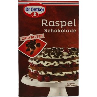 Dr. Oetker Raspelschokolade Zartbitter 100g MHD 08.2023 Restposten Sonderpreis
