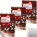 RUF Zartbitter Raspel-Schokolade hauchdünn extra zarter Schmelz 3er Pack (3x100g Packung) + usy Block