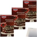 Dr. Oetker Raspelschokolade Zartbitter 3er Pack (3x100g Packung) + usy Block